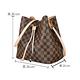 LV N40198 NEONOE棋盤格LOGO Damier Ebène帆布束口肩背斜背包(粉) product thumbnail 7