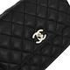 CHANEL COCO HANDLE 22cm 經典CC LOGO小牛皮金鍊雙層兩用翻蓋鍊包(黑/金) product thumbnail 5