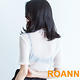 透膚玫瑰刺繡皺褶上衣 (共四色)-ROANN product thumbnail 2