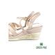 GREEN PINE夏日編織楔形涼鞋粉紅色(00141528) product thumbnail 8