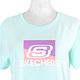 Skechers Shirts [L221W002-0146] 女 T恤 短袖 棉質 舒適 休閒 淺綠 product thumbnail 4