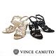 Vince Camuto 金典簍空交叉繞踝高跟涼鞋-金色 product thumbnail 7