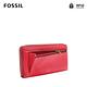 FOSSIL Logan 多層真皮拉鍊RFID防盜長夾-櫻桃紅色 SL6527618 product thumbnail 4