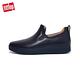 【FitFlop】RALLY LEATHER SLIP-ON TRAINERS 易穿脫時尚休閒鞋-女(午夜藍) product thumbnail 3