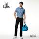 【Lynx Golf】男款蛀蟲紗世界景觀滿版印花胸袋款短袖POLO衫-灰色 product thumbnail 4