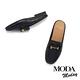 穆勒鞋 MODA MODAY 韓系氣質馬銜釦羊皮低跟穆勒拖鞋－黑 product thumbnail 5