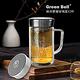 GREEN BELL綠貝 星幻雙層玻璃泡茶杯500ml-冷酷灰 product thumbnail 3