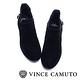 VINCE CAMUTO 側V字麂皮簍空交叉扣帶粗跟踝靴-絨黑 product thumbnail 4