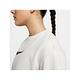 Nike 短版上衣 NSW Swoosh Tee 女款 白 大勾 縫線 抽繩 鬆緊 寬鬆 短袖 T恤 DM6745-030 product thumbnail 6