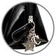 Dior 迪奧 幸運星LOGO墜飾漆皮筆袋化妝包(黑) product thumbnail 2