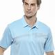 【Lynx Golf】男款吸汗速乾反光Logo設計短袖POLO衫-水藍色 product thumbnail 6
