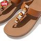 FitFlop FINO CRYSTAL LOCK TOE-POST SANDALS 寶石裝飾夾腳涼鞋-女(淺褐色) product thumbnail 5