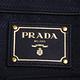 PRADA 經典Soft Calf ASK 金字LOGO造型兩用手提包(深藍) product thumbnail 6