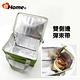 ihome 保溫袋 鋁箔棉舖可收折雪花布綠(單品) product thumbnail 4