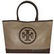 TORY BURCH 素面皮質LOGO大托特包(咖) product thumbnail 2