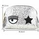 Chiara Ferragni Eye Star 眨眼星星刺繡果凍感亮片手拿包(銀色) product thumbnail 6