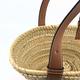 LOEWE Small Basket 小款 棕櫚葉拼小牛皮 托特包 編織包 草編包 原色/棕褐色 product thumbnail 5