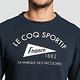 le coq sportif 法國公雞牌運動刷毛圓領大學T恤 男-丈青 product thumbnail 5