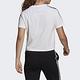 Adidas W 3s Cro T [GL0778] 女 T恤 運動 訓練 時髦 短版 寬鬆 上衣 亞洲尺寸 白 product thumbnail 2