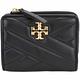 TORY BURCH Kira Chevron 新版雙T標誌小羊皮釦式L拉零袋短夾(黑色) product thumbnail 2