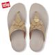 FitFlop LOTTIE CORSAGE SUEDE TOE-THONGS 麂皮花朵夾腳涼鞋-女(復古金) product thumbnail 4