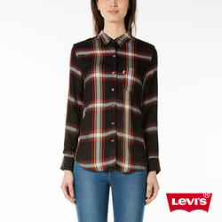 Levis 女款長袖牛仔襯衫 單口袋 格紋 BOYFRIEND版型