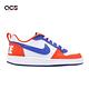 Nike 休閒鞋 Court Borough Low GS 大童 女鞋 白 橘 藍 皮革 經典 運動鞋 DN4245-141 product thumbnail 6