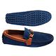 LV ND0163 銀LOGO絨布咖皮帆船鞋(海軍藍7.5號) product thumbnail 7