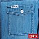 EDWIN 雙色拼接牛仔襯衫-男-拔洗藍 product thumbnail 7