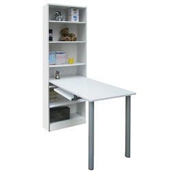 Dr. DIY 大6格書櫃型書桌/電腦桌-素雅白