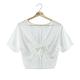 OUWEY歐薇 民俗感莫代爾混紡蕾絲綁帶短版罩衫(白)3212084824 product thumbnail 5