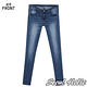 針織花紋拼接口袋牛仔褲 (藍色)-Seoul Holic product thumbnail 4