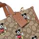 COACH x Disney 迪士尼聯名米奇緹花寬背帶兩用托特包(駝/棕) product thumbnail 6