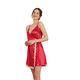睡衣 彈力珍珠絲質 吊帶小洋裝 紅白點點(R16033-8紅白) 蕾妮塔塔 product thumbnail 2
