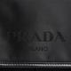 PRADA TESSUTO SAFFI經典織紋LOGO雙釦牛皮飾邊尼龍斜背書包(黑) product thumbnail 7