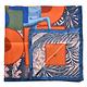HERMES Cavalier en Formes 馬術幾何版畫方形絲巾-陽橙色/鈷藍色 product thumbnail 3
