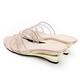 GDC-滿版水鑽玻璃感金屬調奢華亮麗楔型拖鞋-粉色 product thumbnail 4