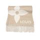 【Louis Vuitton 路易威登 】M77855 經典THE ULTIMATE SHINE金銀線織花羊毛紡絲大披巾(米色) product thumbnail 3