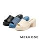 拖鞋 MELROSE 美樂斯 簡約日常純色美型高跟拖鞋－藍 product thumbnail 7