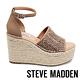 STEVE MADDEN-SWAY 悠閒度假草編楔型涼鞋-紋棕 product thumbnail 2