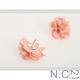 N.C21-春意朵朵粉嫩花布造型耳環 (共二色) product thumbnail 5