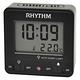 RHYTHM CLOCK 日本麗聲鐘 經典款溫度顯示居家辦公小型電子鐘(黑色)/6.7cm product thumbnail 2