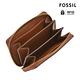 FOSSIL Logan 真皮拉鍊RFID防盜卡夾-咖啡色 SL10045200 product thumbnail 3