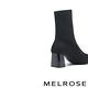 短靴 MELROSE 美樂斯 極簡時髦純色飛織布方頭高跟短靴－黑 product thumbnail 4
