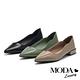 低跟鞋 MODA Luxury 極簡素雅質感剪裁拼接尖頭低跟鞋－黑 product thumbnail 7