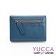 YUCCA - 牛皮俏麗多彩名片夾(迷你皮夾)-灰藍色- 02200045009 product thumbnail 3