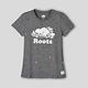 Roots女裝-戶外野營系列 露營元素短袖T恤-灰色 product thumbnail 2