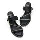 GDC-真皮歐系金屬流線楔型兩穿涼鞋-黑色 product thumbnail 3