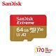 SanDisk Extreme microSDXC UHS-I (V30)(A2) 64GB 行動裝置電玩記憶卡 (公司貨) product thumbnail 2
