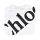 CHLOE黑色大型LOGO設計純棉短袖T恤(女款/白) product thumbnail 2
